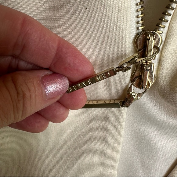 Ted Baker Jamthun Structured Zip Detail Dress cream Ted Size 1 - Picture 13 of 16